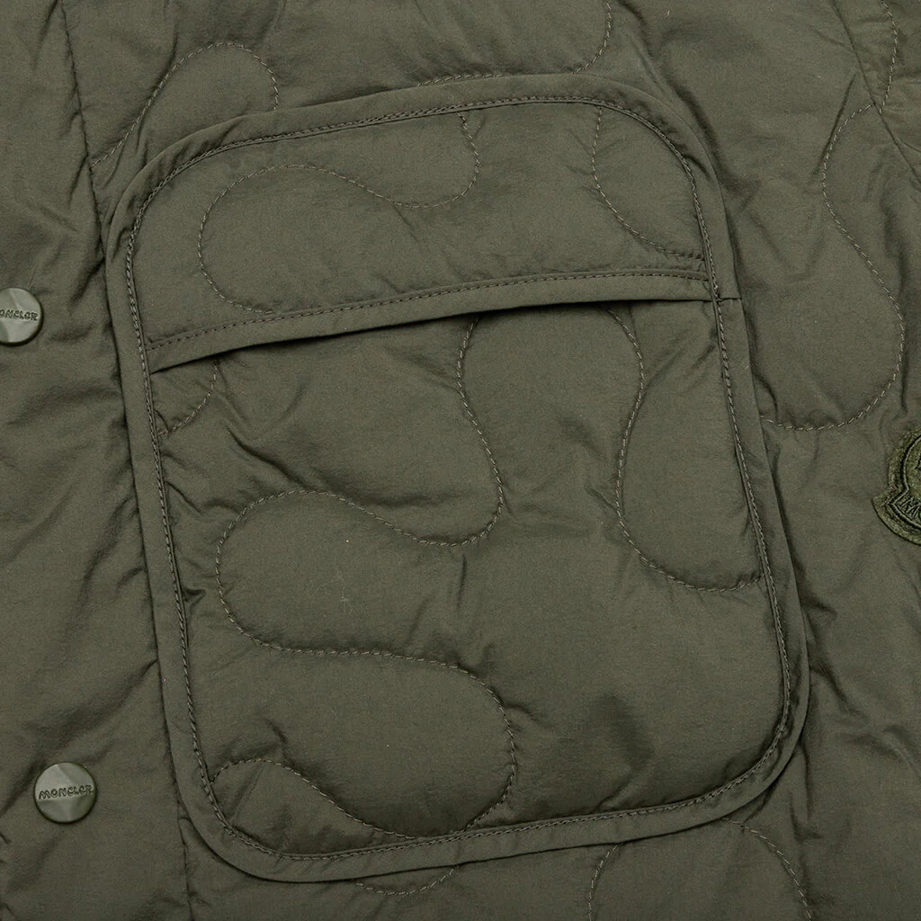 Moncler Genius x Salehe Bembury Padded Shirt - Dark Green - Image 4