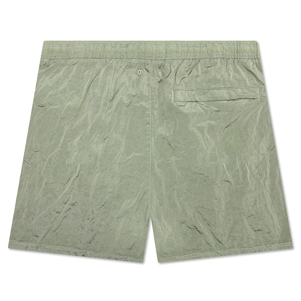 Nylon Metal Shorts - Light Green - Image 2