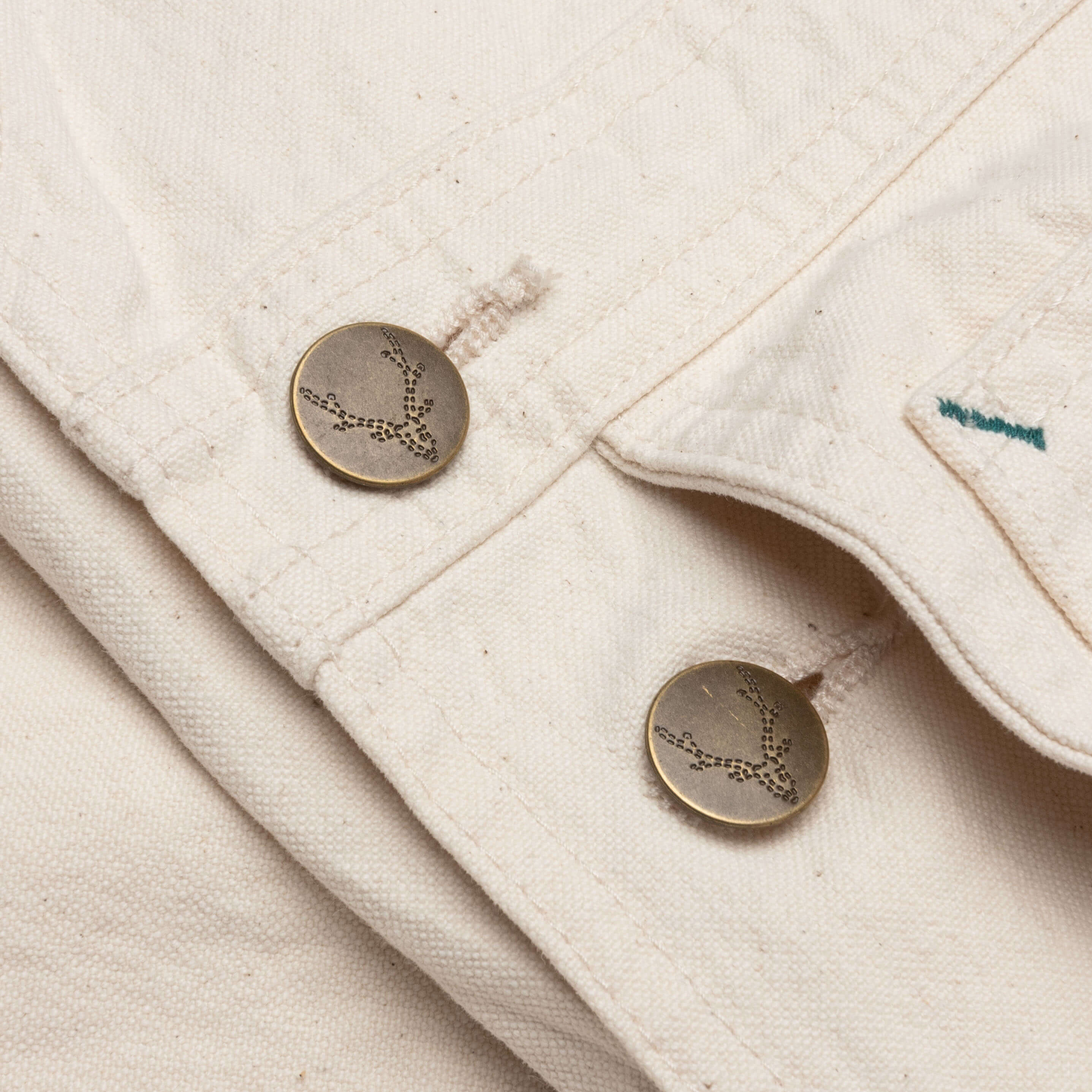 Overalls 10oz Cotton Canvas - Off White - Image 4