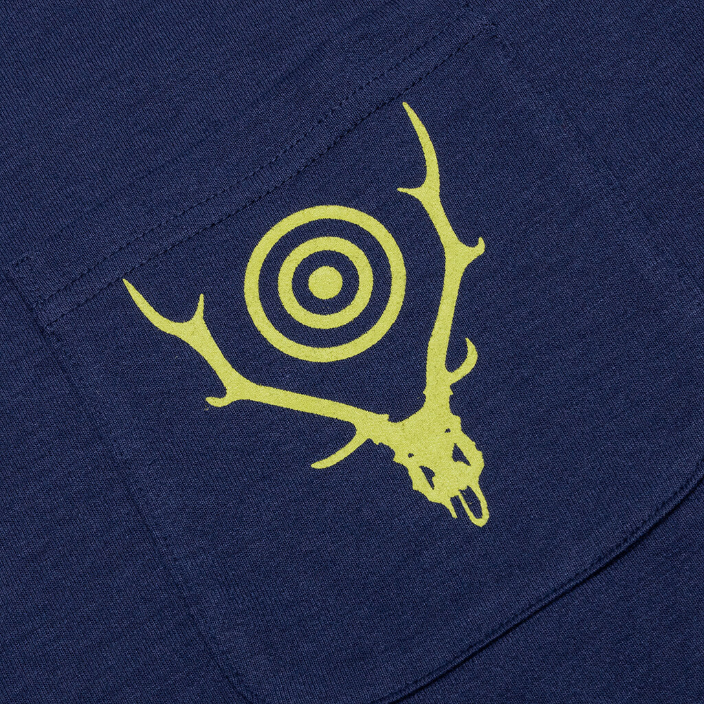Round Pocket S/S Tee - Navy - Image 4