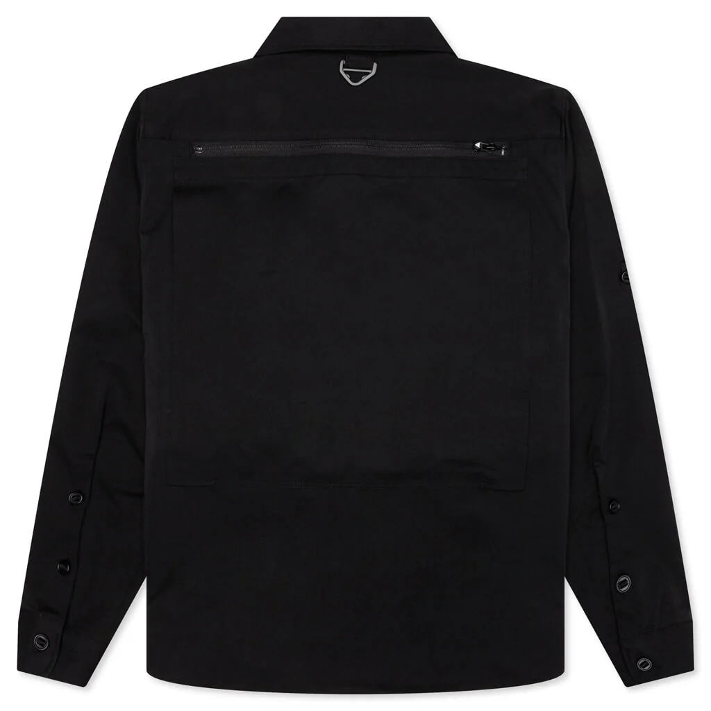 Tenkara Trout Shirt Poly Stretch Twill - Black - Image 2