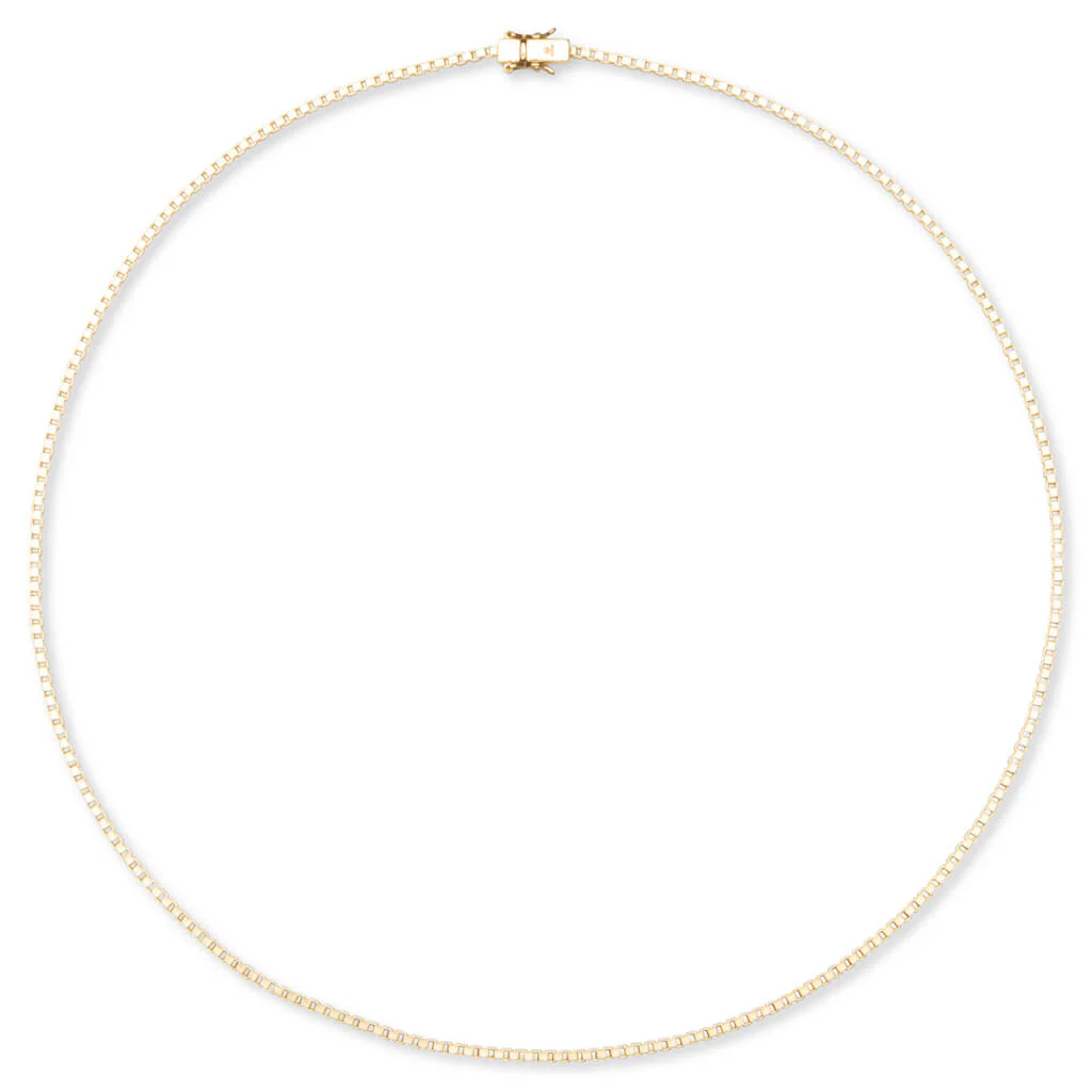Square Chain Gold - 925 Sterling Silver/9K Gold