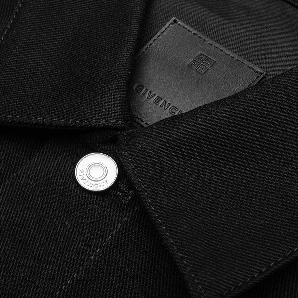 Classic Fit 4G Zip & Rivet Denim Jacket - Black - Image 3