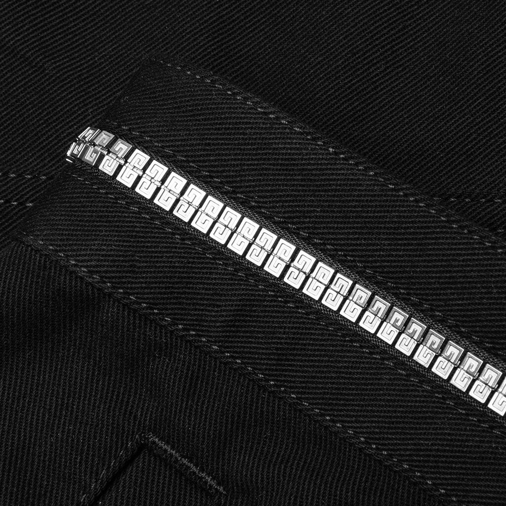 Classic Fit 4G Zip & Rivet Denim Jacket - Black - Image 5