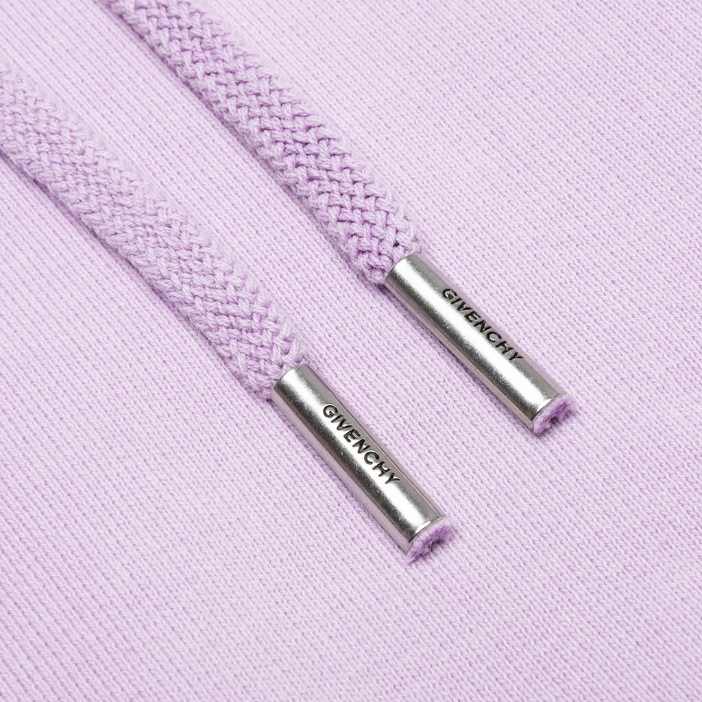 Slim Fit Embroidery & Print Hoodie - Lilac - Image 4