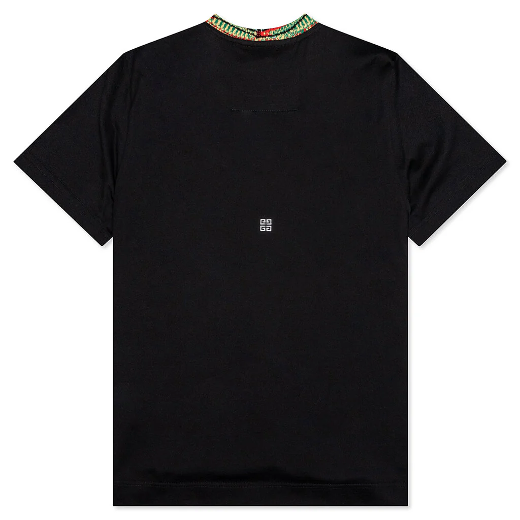Slim Fit 4G Embroidery T-Shirt - Black - Image 2