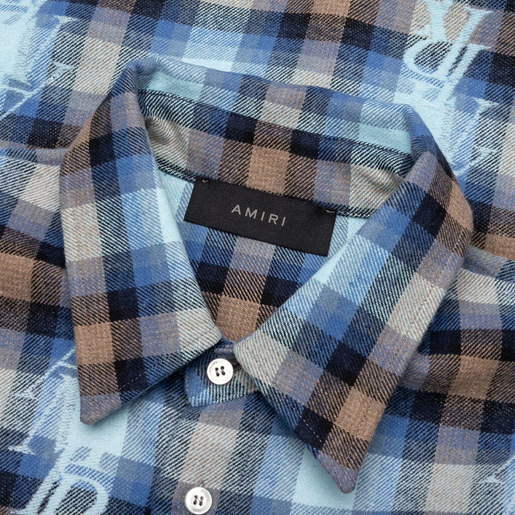 Staggered Plaid Flannel - Legion Blue - Image 3