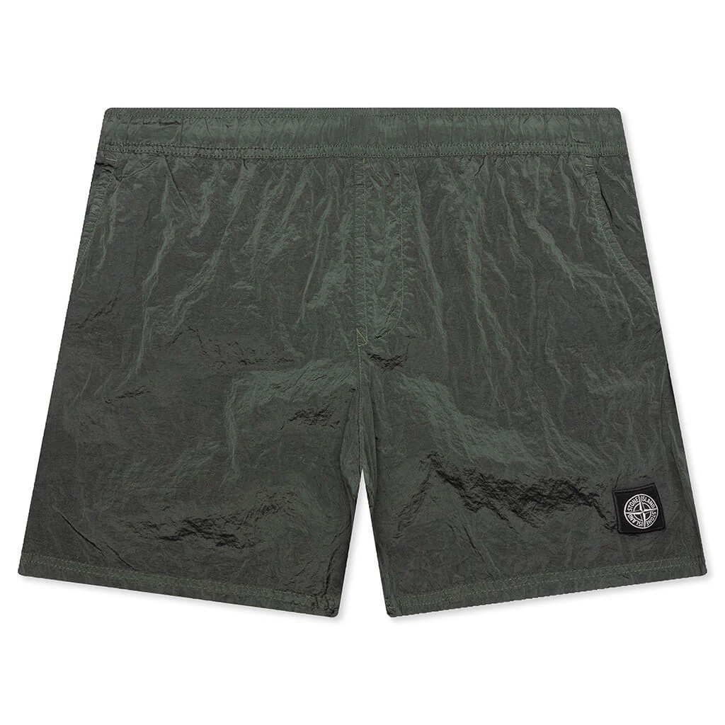 Nylon Metal Regular Fit Shorts - Musk