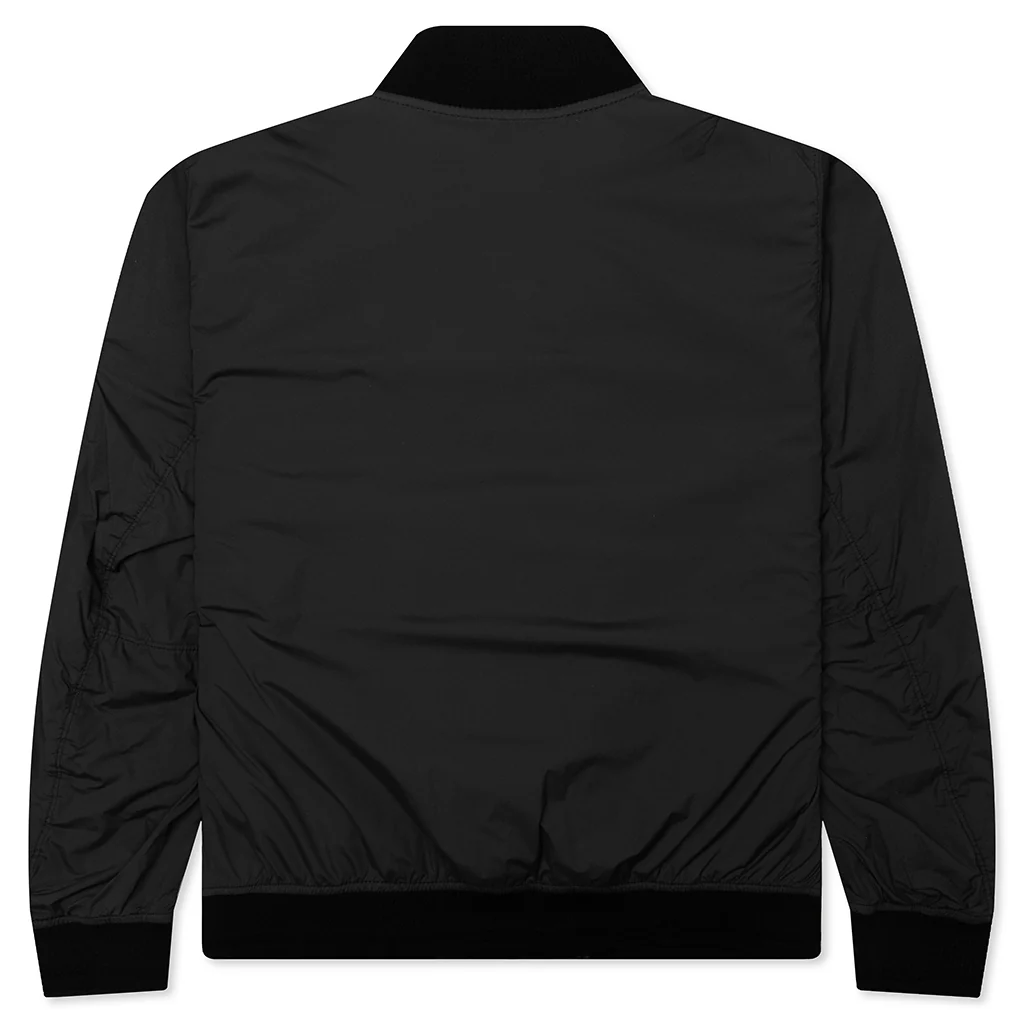 Skin Touch Nylon Bomber Jacket - Charcoal - Image 2