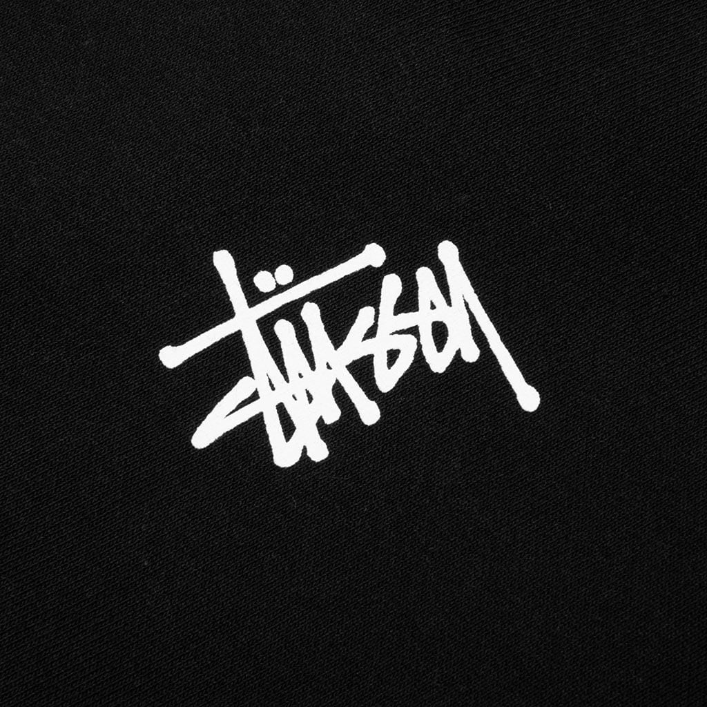 Basic Stussy Zip Hoodie - Black - Image 6