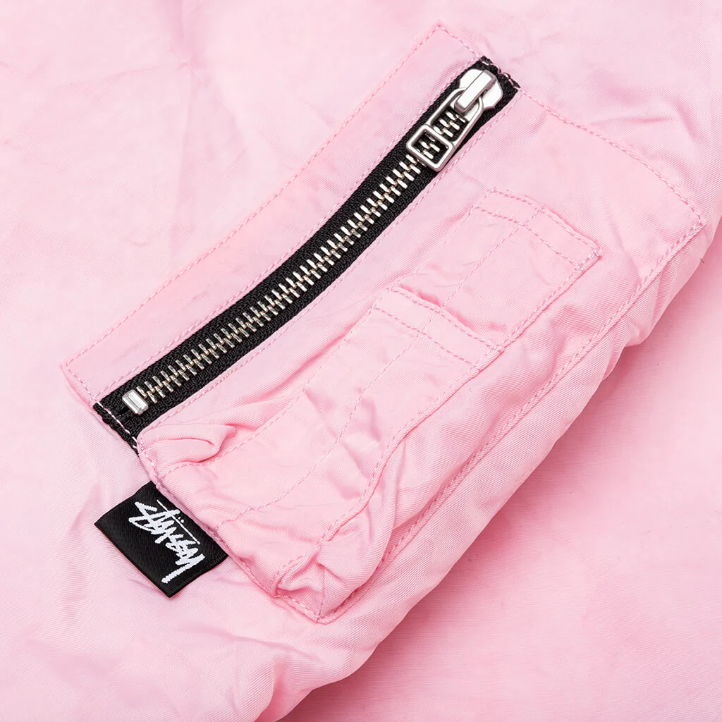 Dyed Nylon Bomber - Pink - Image 5