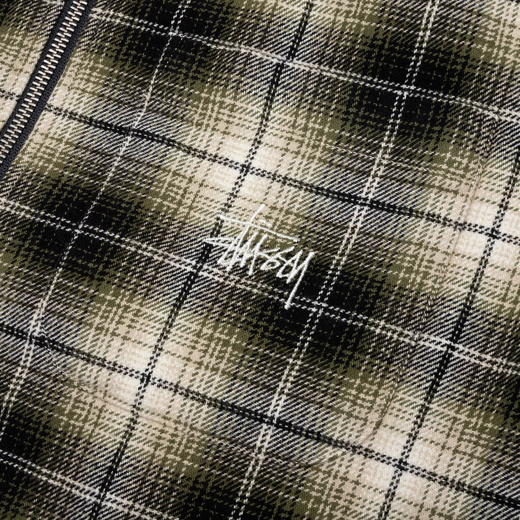 Frank Plaid Zip Shirt - Taupe - Image 4