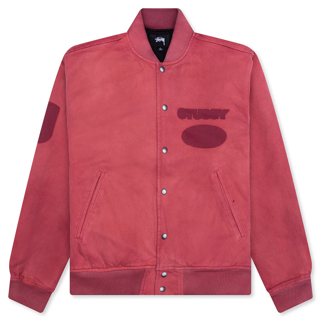 Ghost Logo Canvas Varsity - Red