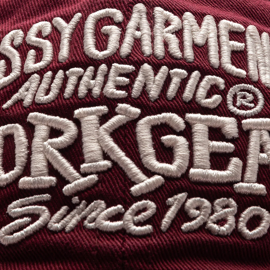 LP Workgear Strapback Cap - Wine - Image 2