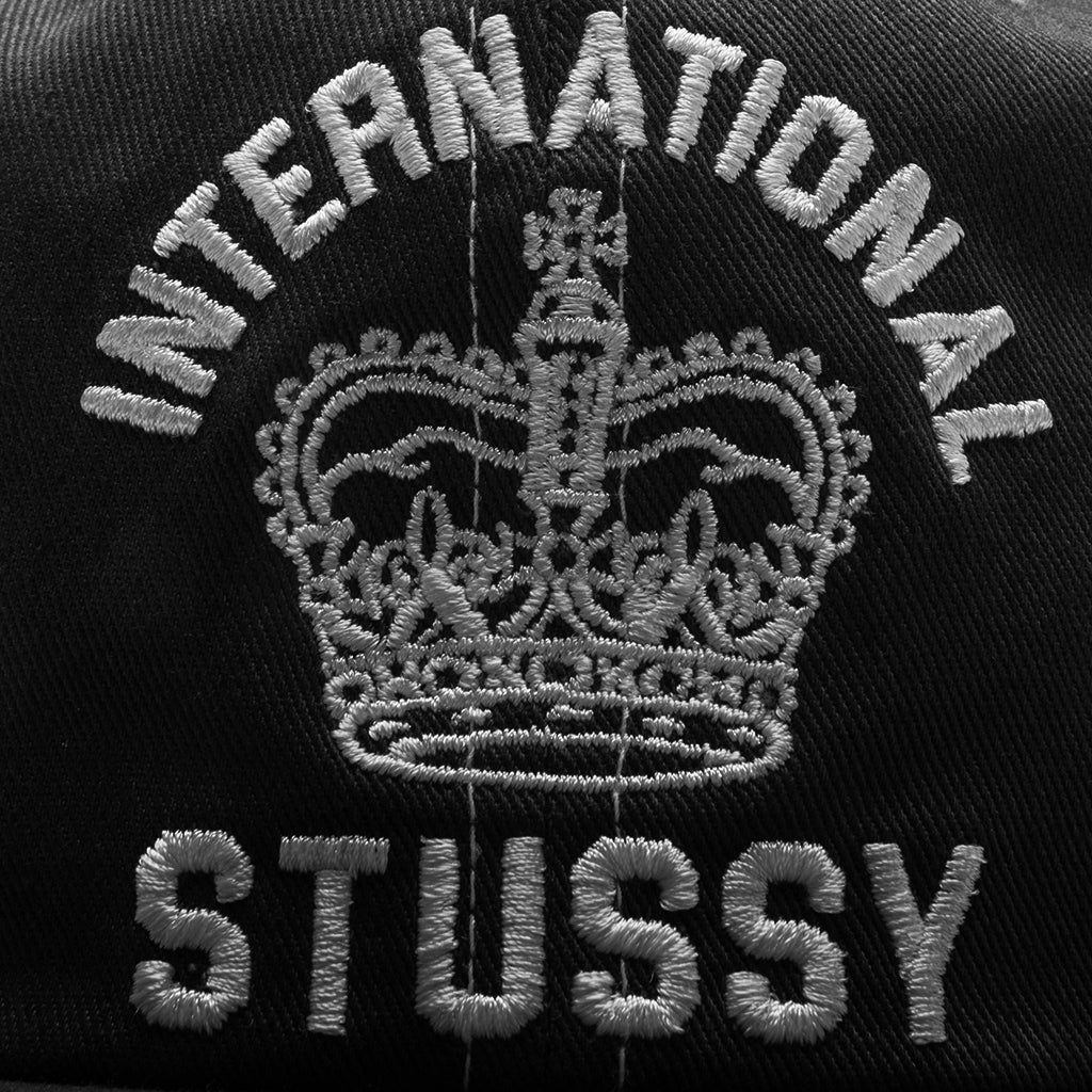 Mid International Crown Strapback Cap - Black - Image 2