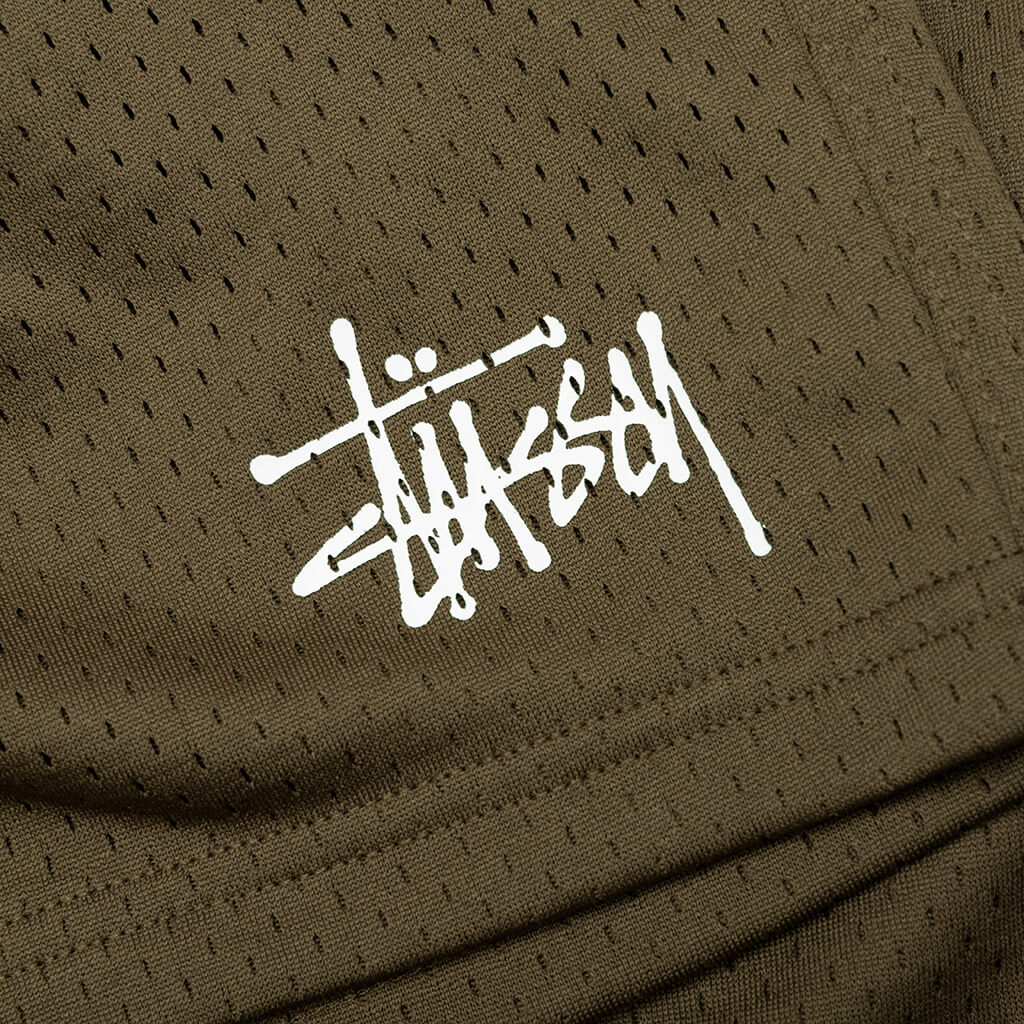 Mesh Basic Shorts - Olive - Image 4