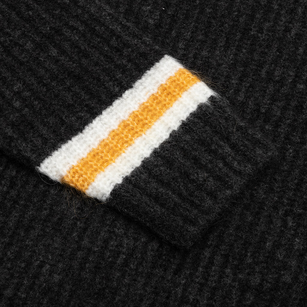 Mohair Tennis Sweater - Charcoal - Image 5