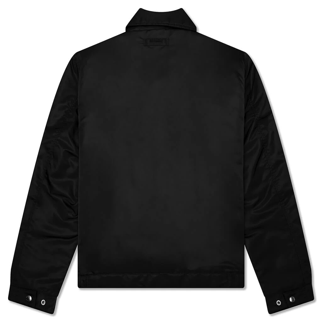 Pile Lined Zip Jacket - Black - Image 2