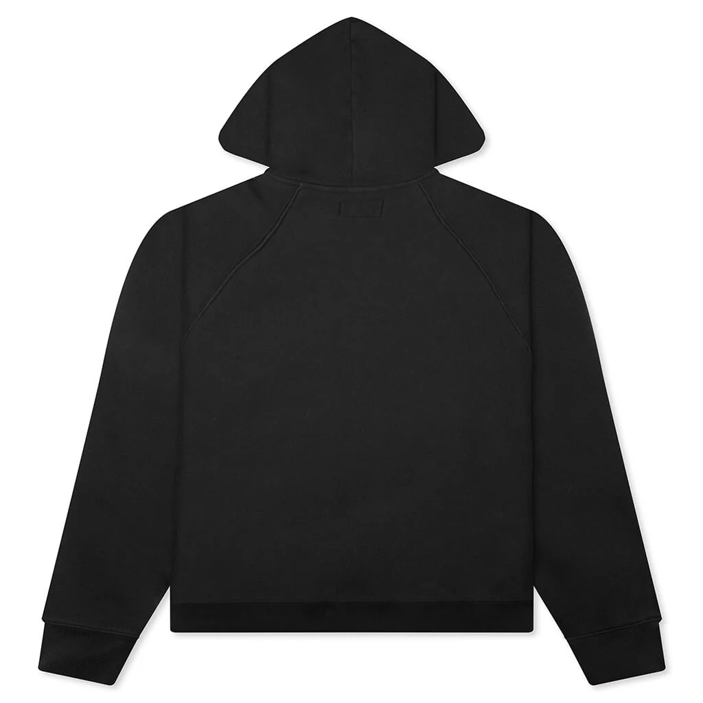 Raglan Zip Hoodie - Washed Black - Image 2
