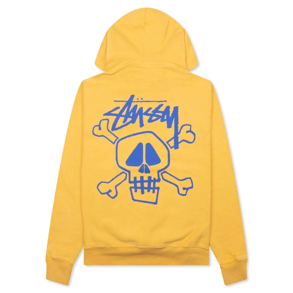 Skull & Bones Pigment Dyed Hoodie - Honey - Image 2