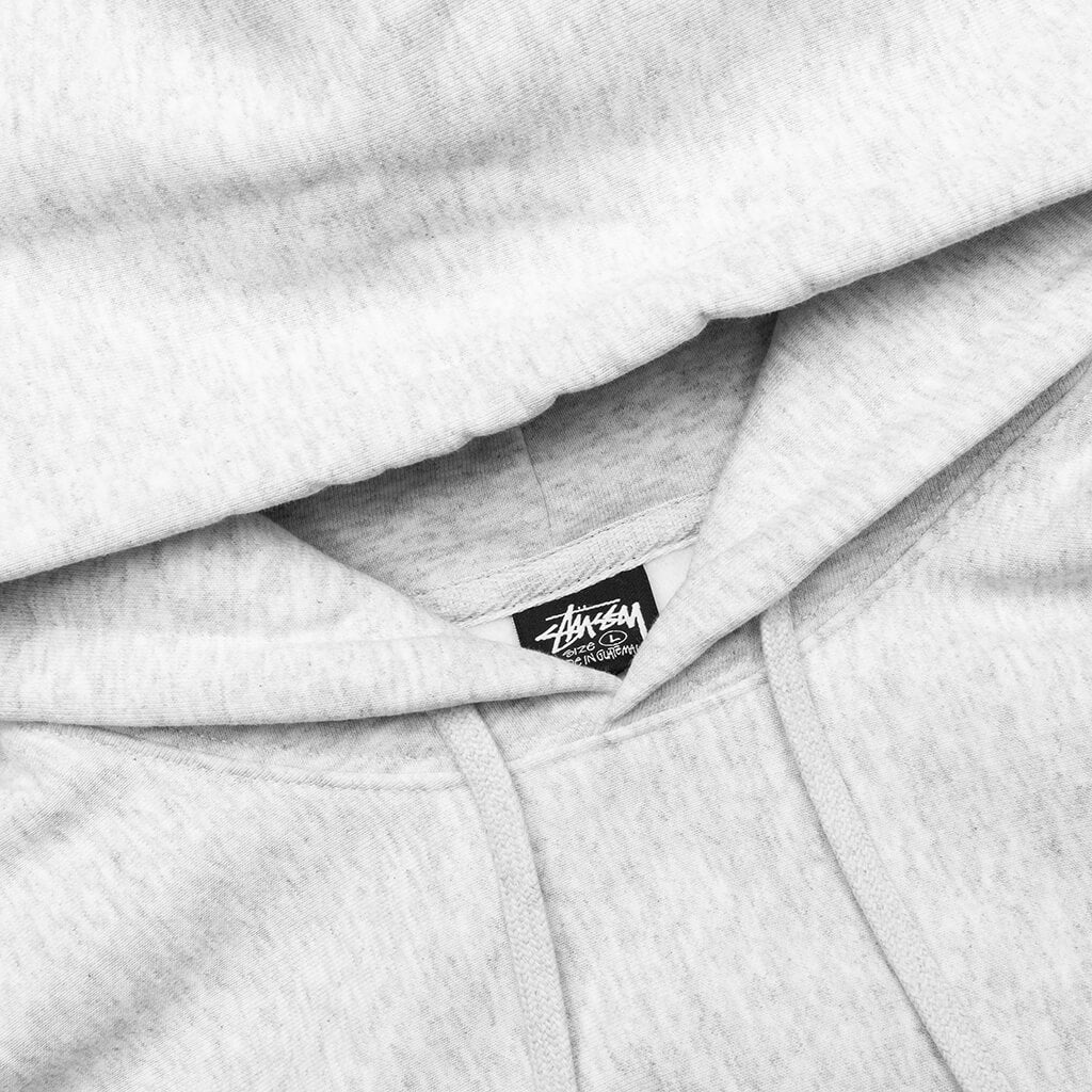 Stock Logo Applique Hoodie - Ash Heather/White - Image 3
