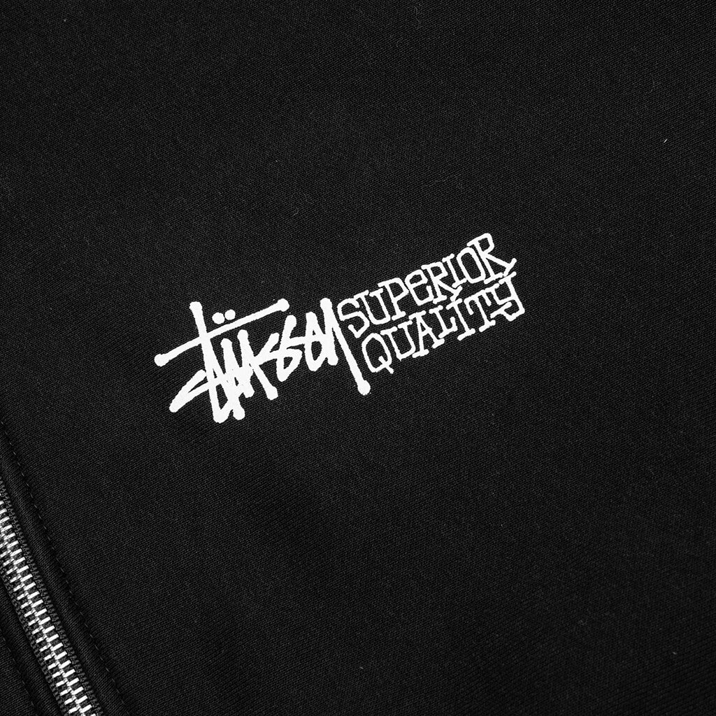 Superior Quality Zip Hoodie - Black - Image 4