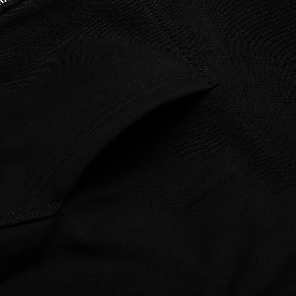 Superior Quality Zip Hoodie - Black - Image 5