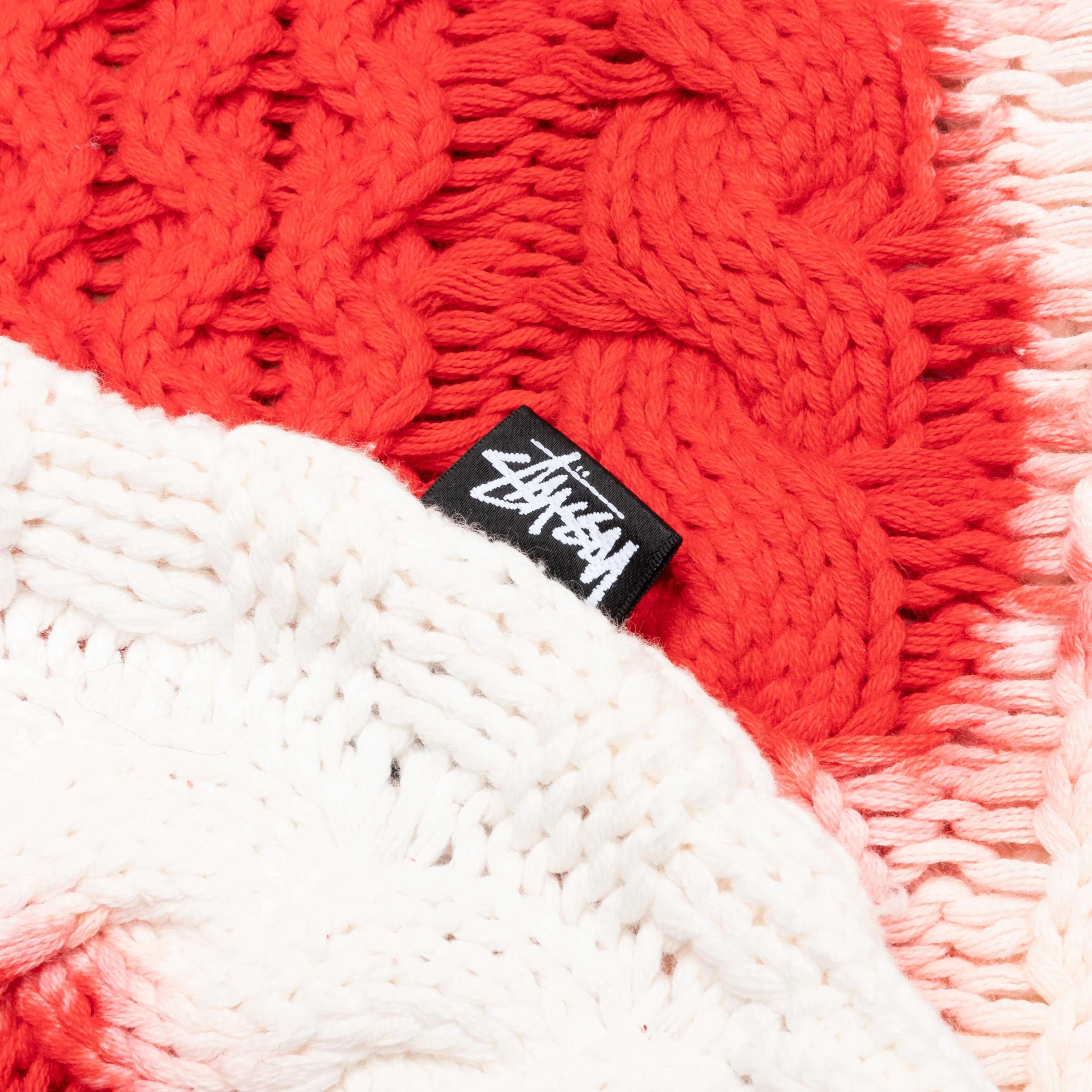 Stussy Tie Dye Fisherman Sweater - Red - Image 4