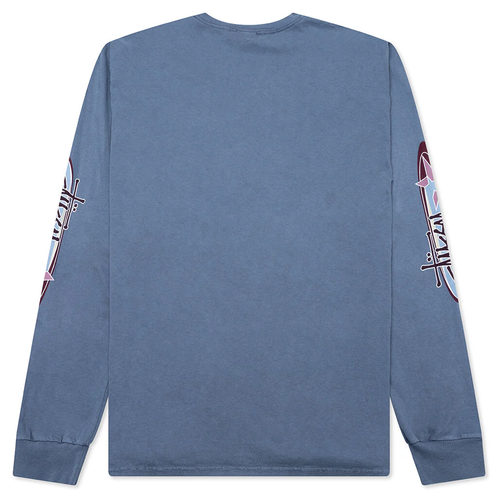 Two Star Pigment Dyed L/S Tee - Navy - Image 2