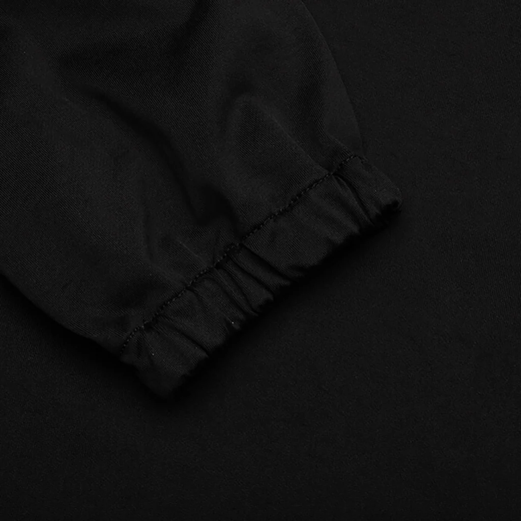 Sweatshirt W/ Hoodie - Black - Image 4