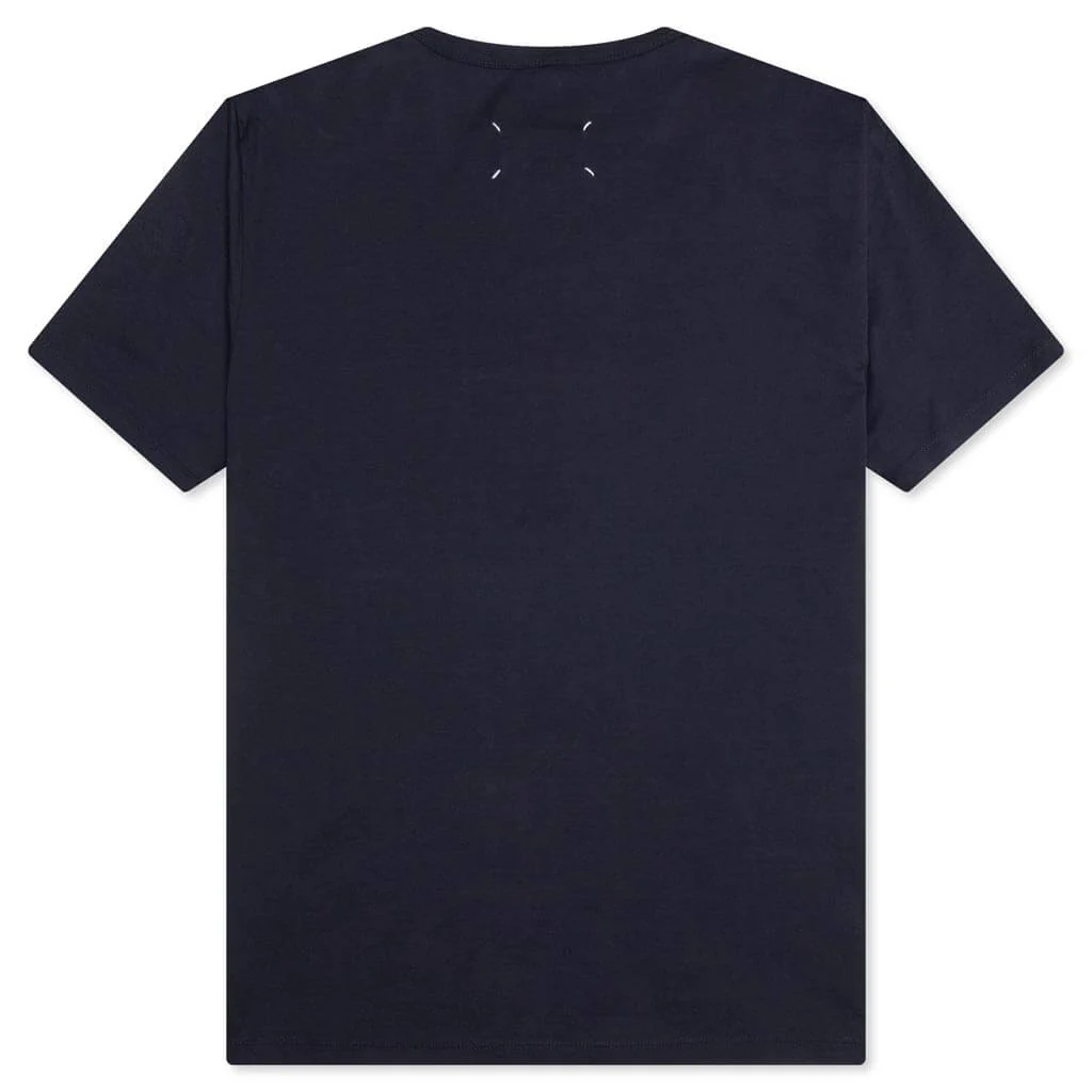 Upside Down Logo T-Shirt  - Blue/Tonal Embroidery - Image 2