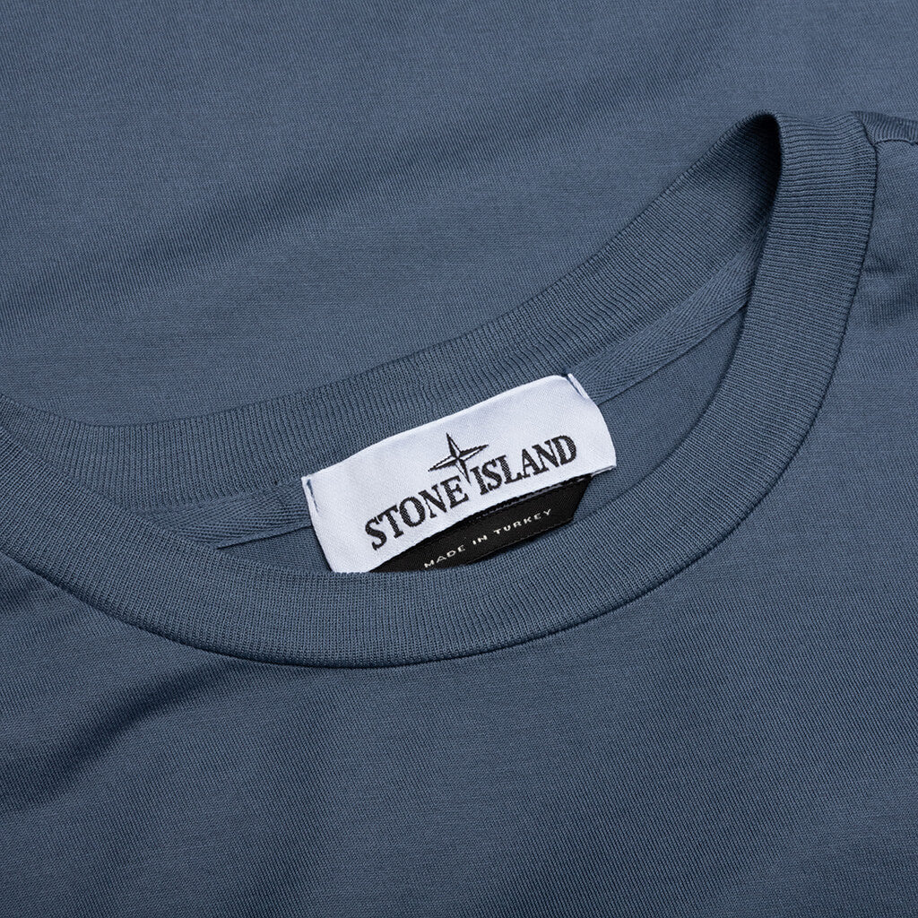 Compass Patch Logo S/S T-Shirt - Avio Blue - Image 3
