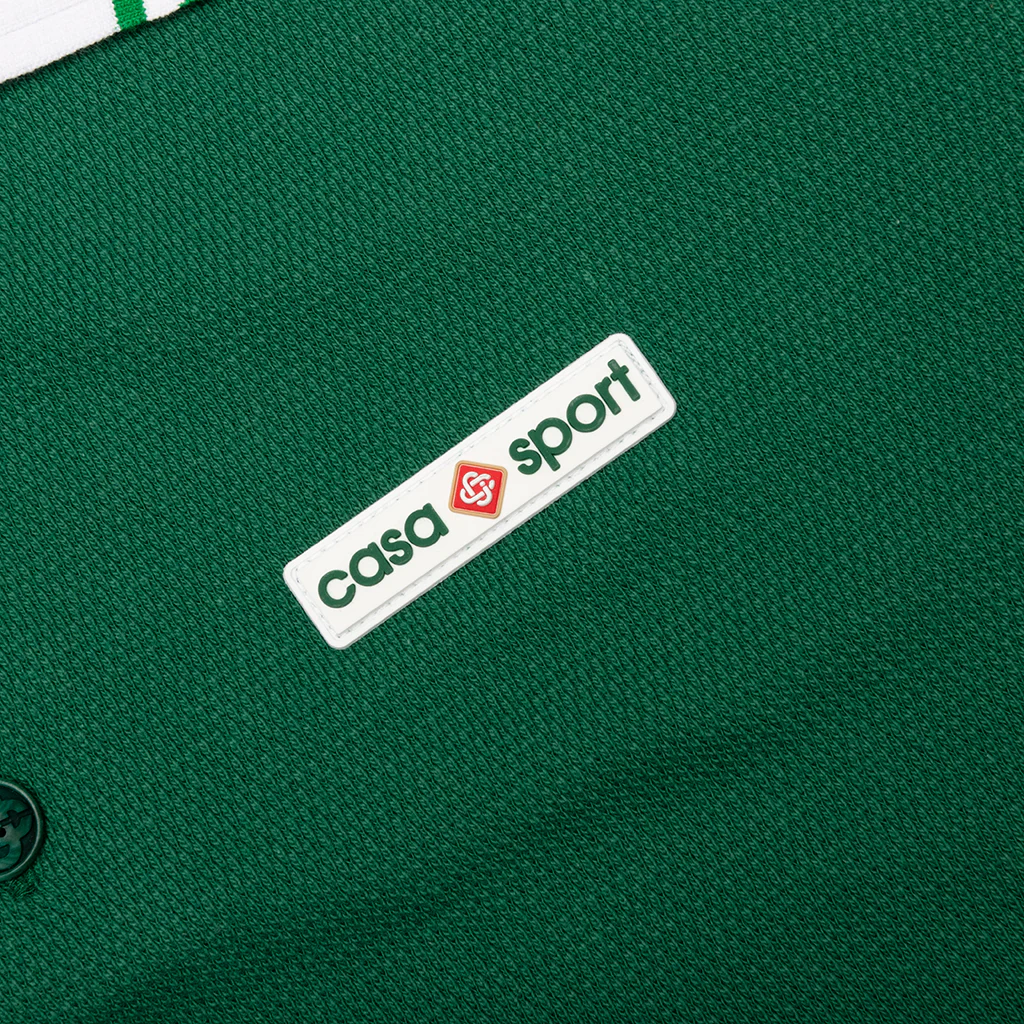 Textured Pique Polo - Evergreen - Image 3