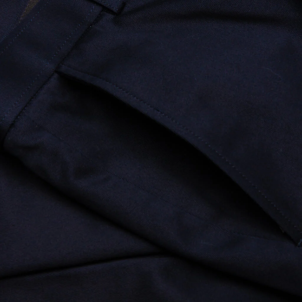 Belt Loop Straight Leg w/ Silk 4 Bar Trouser - Navy - Image 3