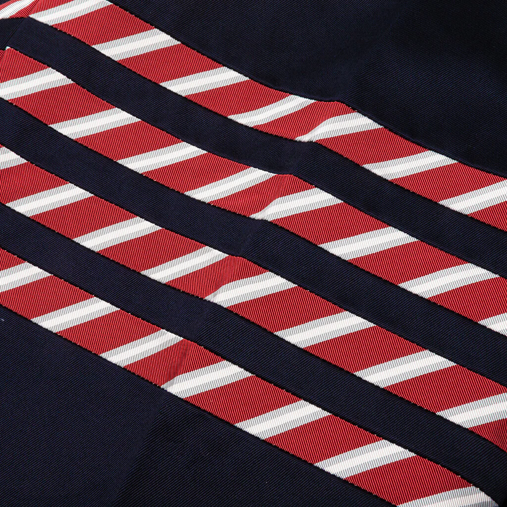 Belt Loop Straight Leg w/ Silk 4 Bar Trouser - Navy - Image 4