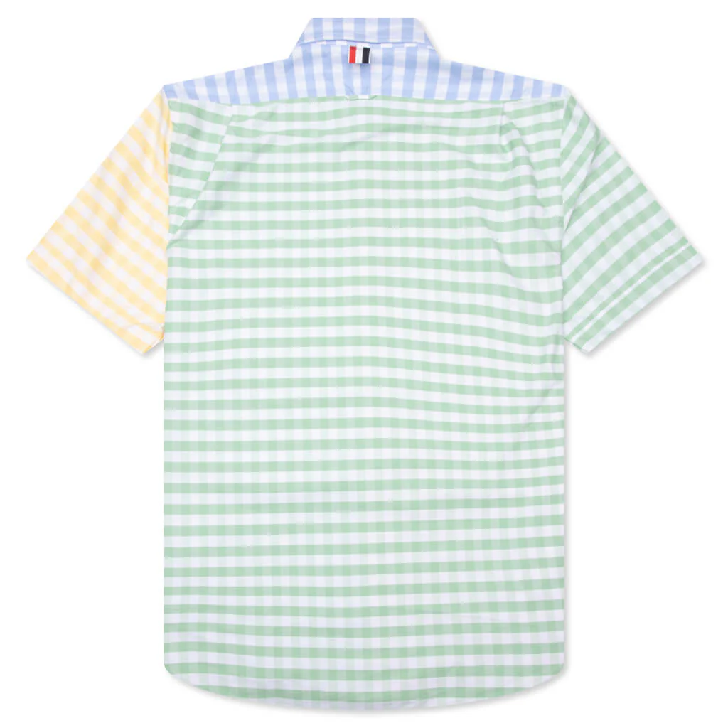 Fun-Mix Gingham S/S Shirt - Light Blue - Image 2