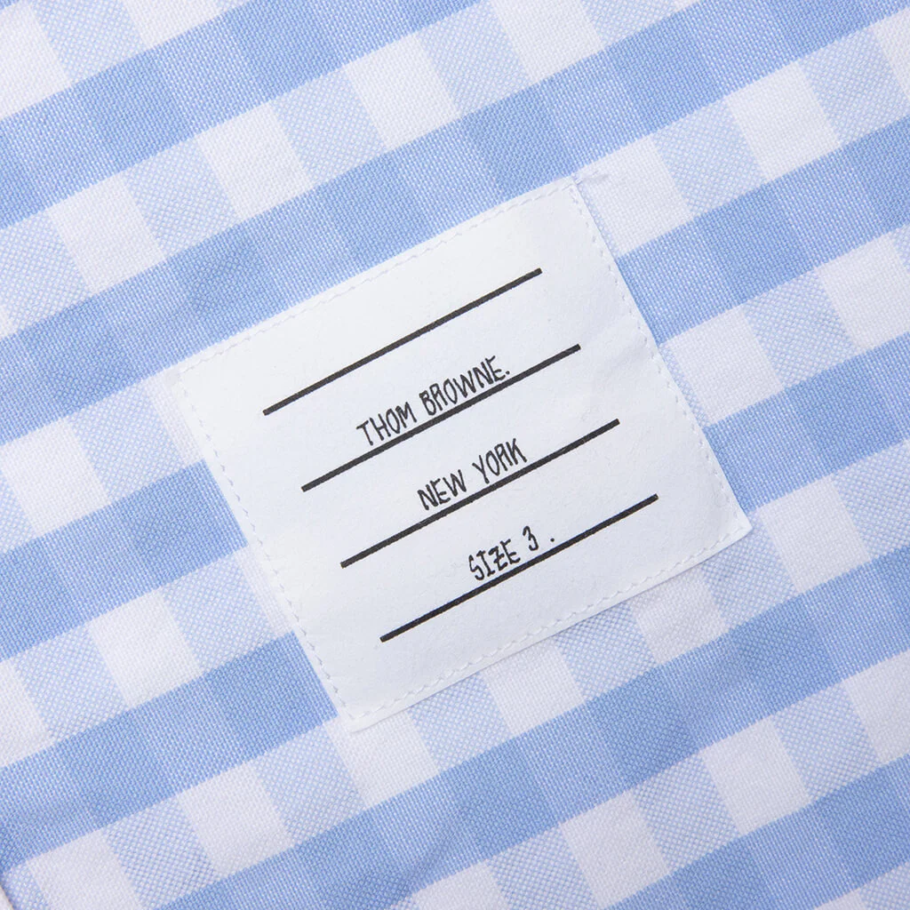 Fun-Mix Gingham S/S Shirt - Light Blue - Image 3