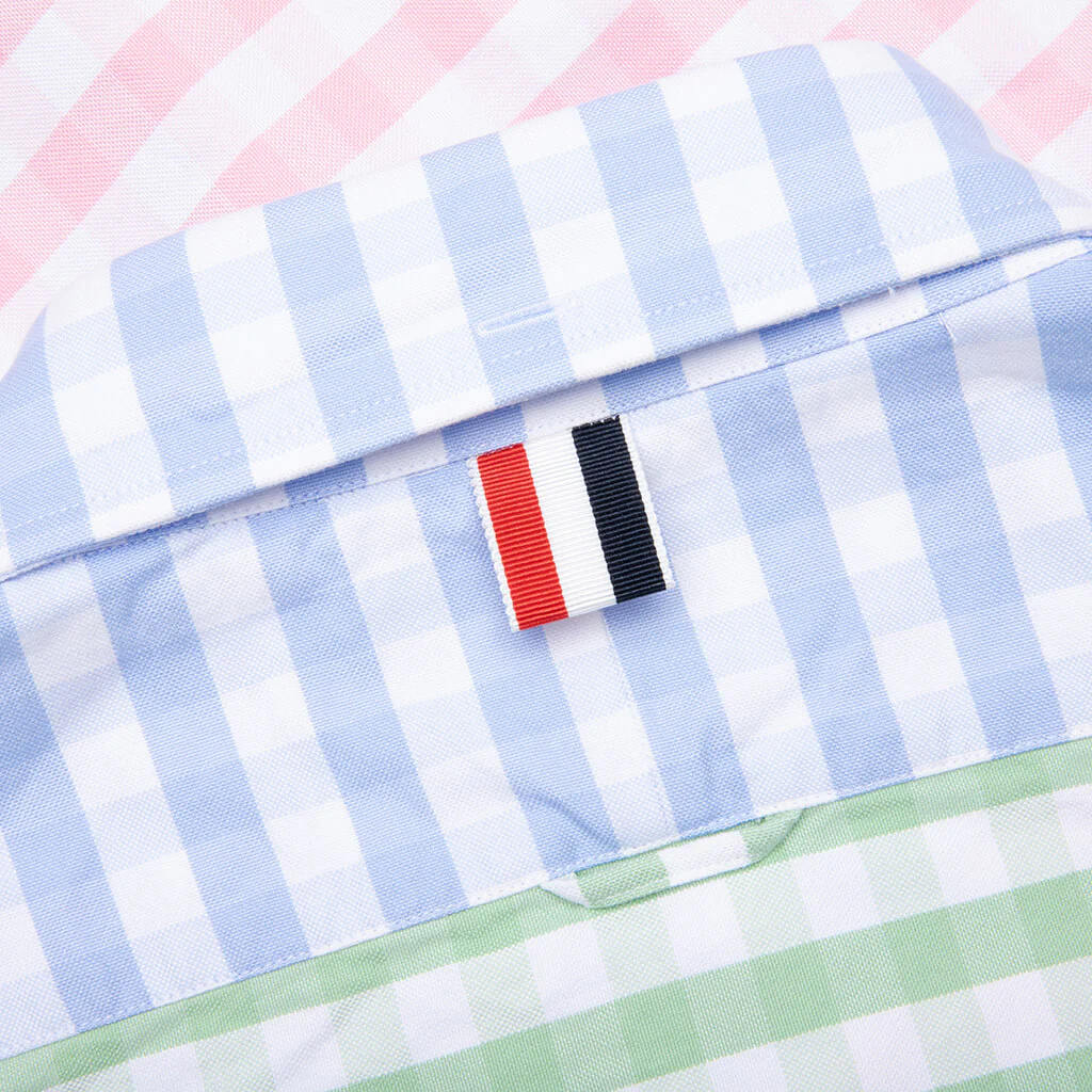 Fun-Mix Gingham S/S Shirt - Light Blue - Image 5
