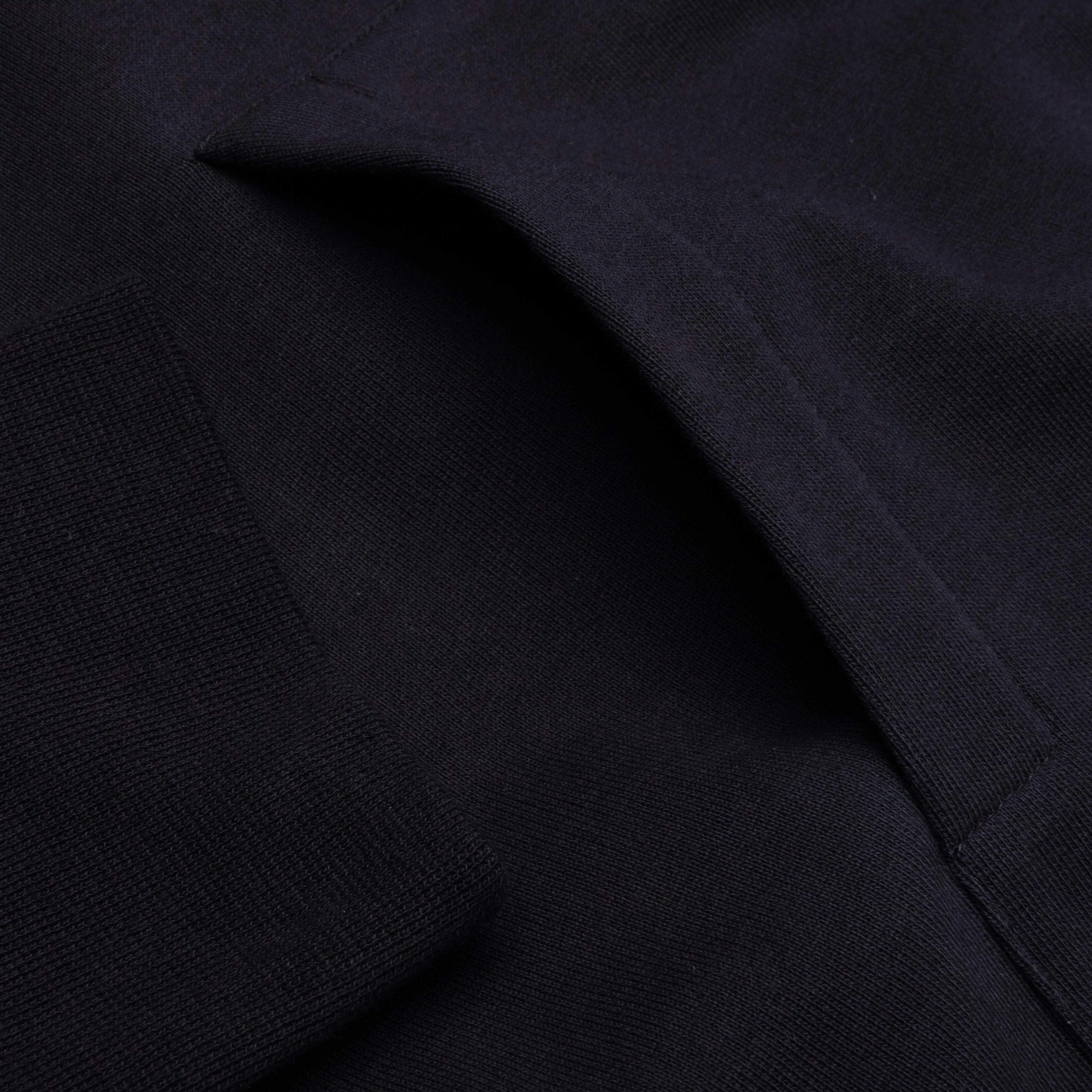 Relaxed Fit Hoodie Pullover w/ Broderie Anglaise Flower - Navy - Image 3