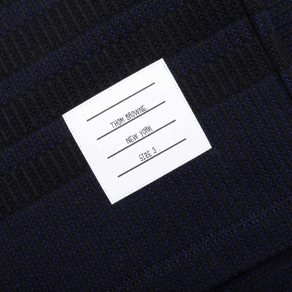Seersucker Loopback Sweatshorts - Navy - Image 5