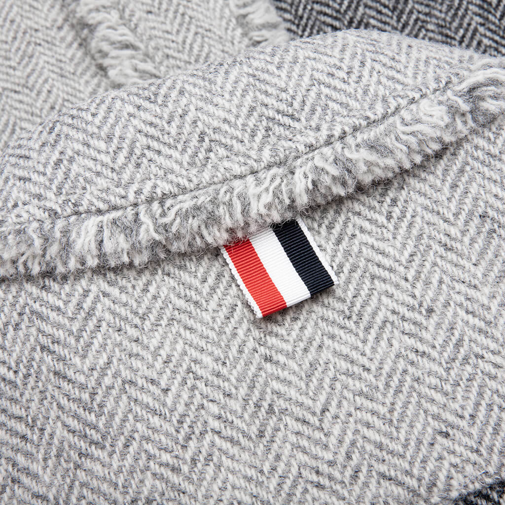 w/ 4 Bar and Fray Edge Herringbone Shirt Jacket - Medium Grey - Image 6
