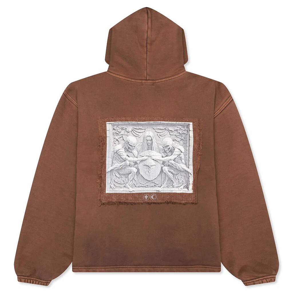 Devil Peace Patch Hoodie - Brown - Image 2