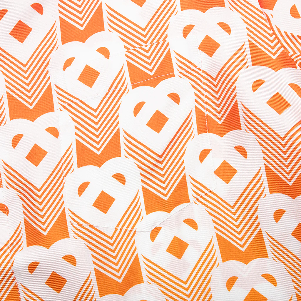 Unisex Cuban Collar S/S Shirt - Heart Monogram Gradient - Image 4