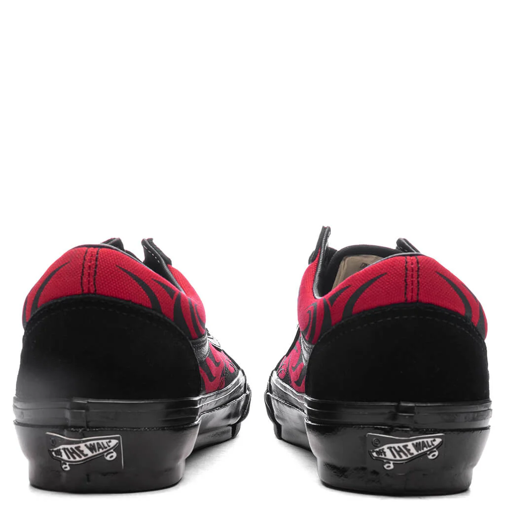 Premium Old Skool Y2K Flame - Black/Red - Image 4