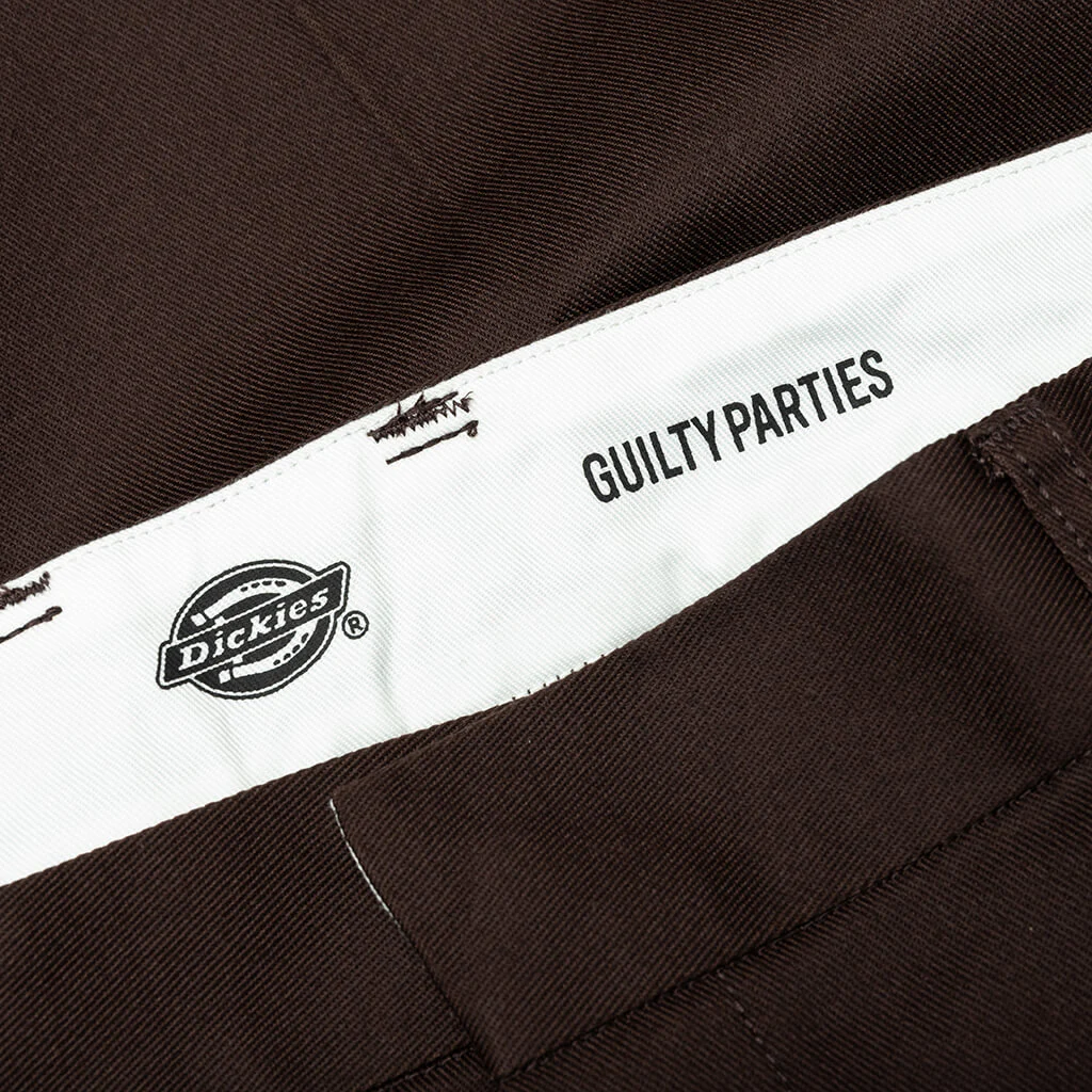 Dickies Pleated Trousers - Brown - Image 3