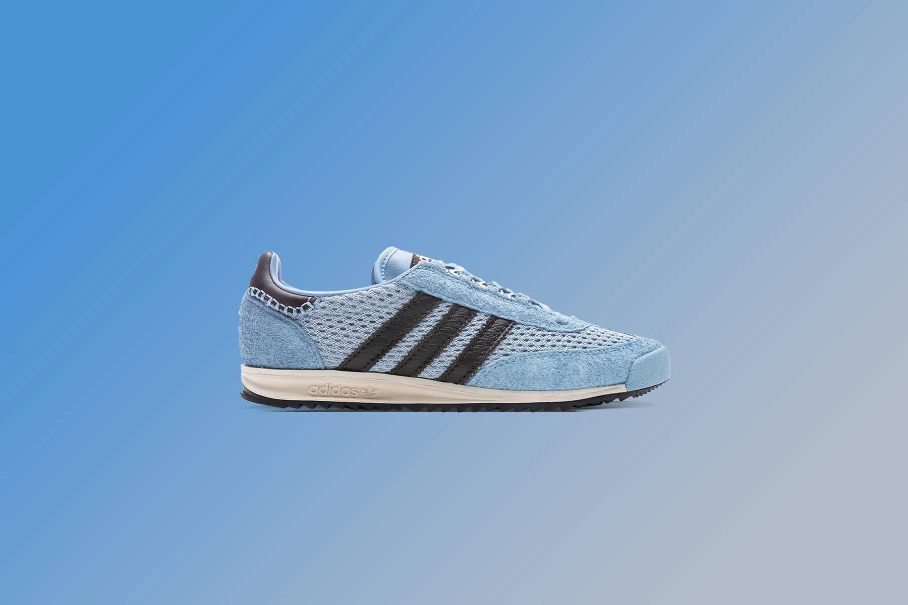 Wales Bonner x Adidas SL76 - Ash Blue/Core Black - Image 5