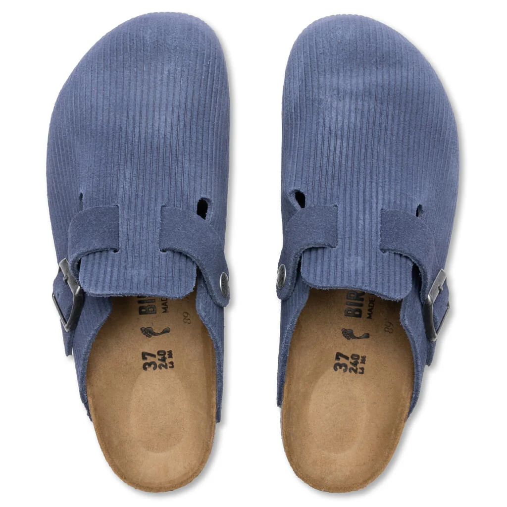 Wide Boston Suede Embossed - Indigo Blue - Image 4
