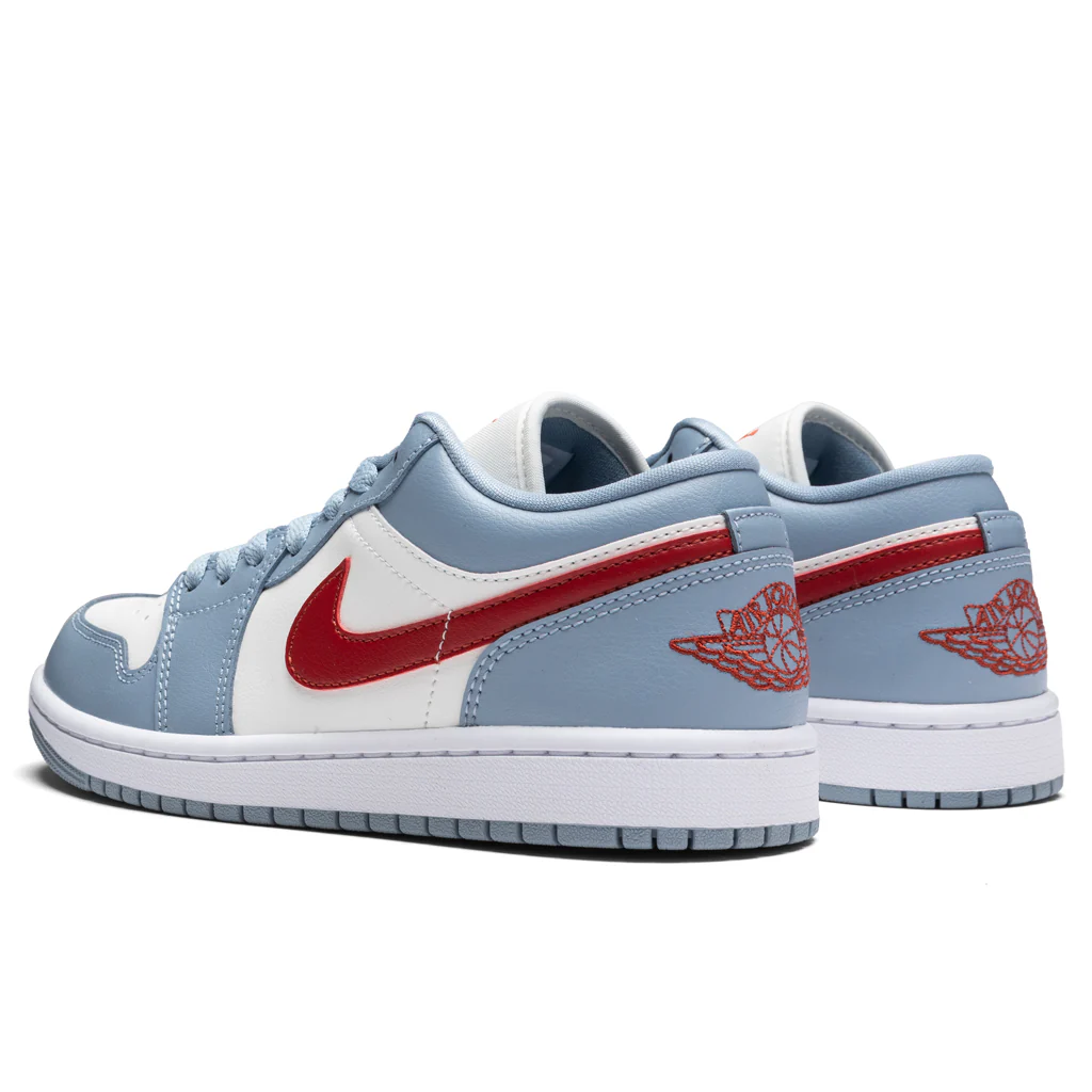 Women's Air Jordan 1 Low - Sail/Dune Red/Blue Grey/White - Image 3
