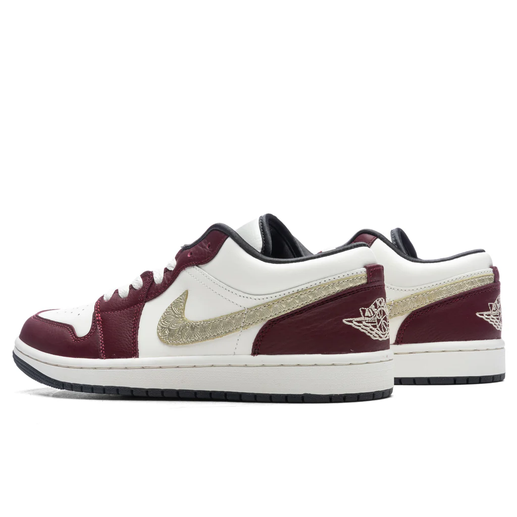 Women's Air Jordan 1 Low 'Chinese New Year' - Sail/Metallic Gold Grain/Dark Team Red - Image 3