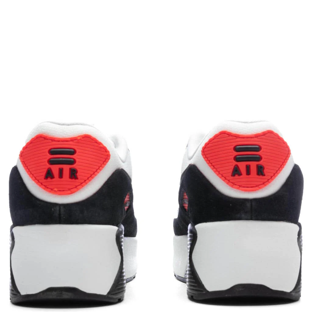 Women's Air Max 90 LV8 'Infrared' - Summit White/Smokey Grey/Black - Image 4